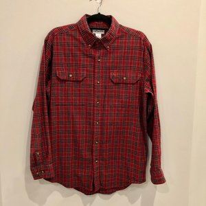 Carhartt Men’s Plaid Long Sleeve Button Down Casual Shirt Size M